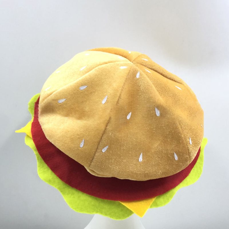 Funny Soft Creative Hamburger Hat - Image 1