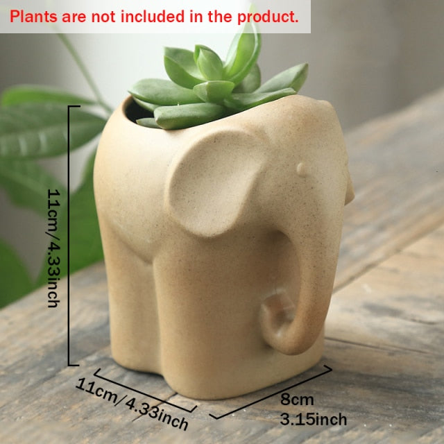 Elephant Minimal Ceramic Flower Pot - Image 8