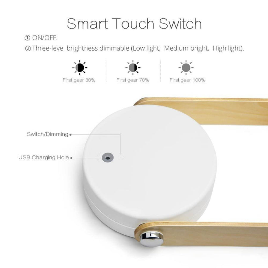 Touch Controlled Foldable Modern Table Reading Lamp - Image 3
