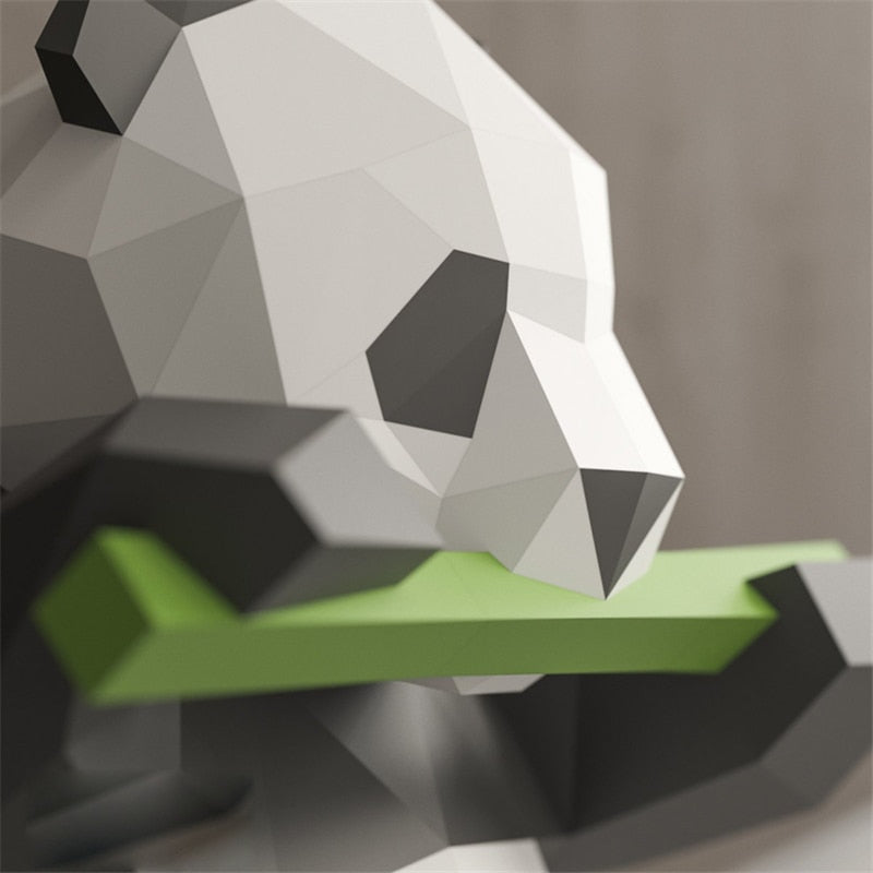 3D Geometric Handmade Panda Wall Decor - Image 3