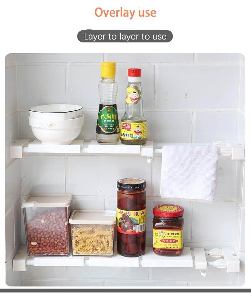 No-Drill Adjustable Kitchen Cabinet Organizer Rack - Image 7