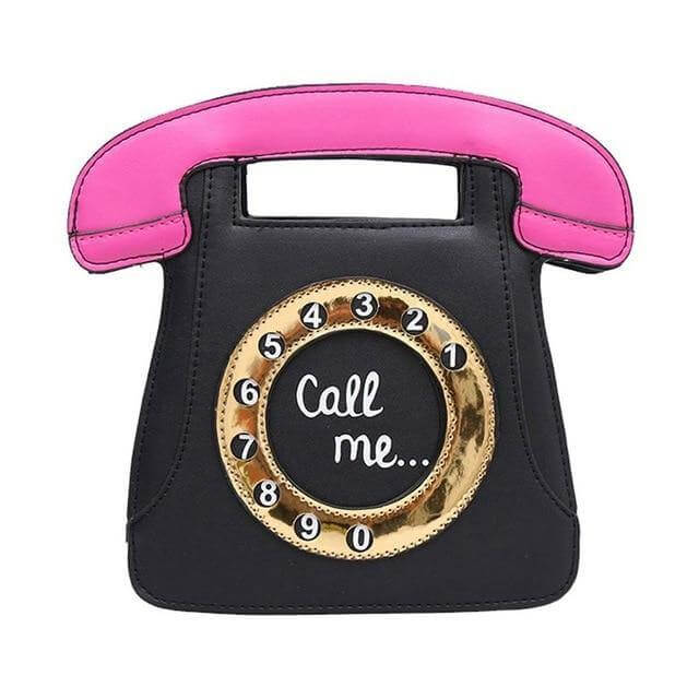 Telephone Shaped Women Retro Crossbody Handbag - Image 1