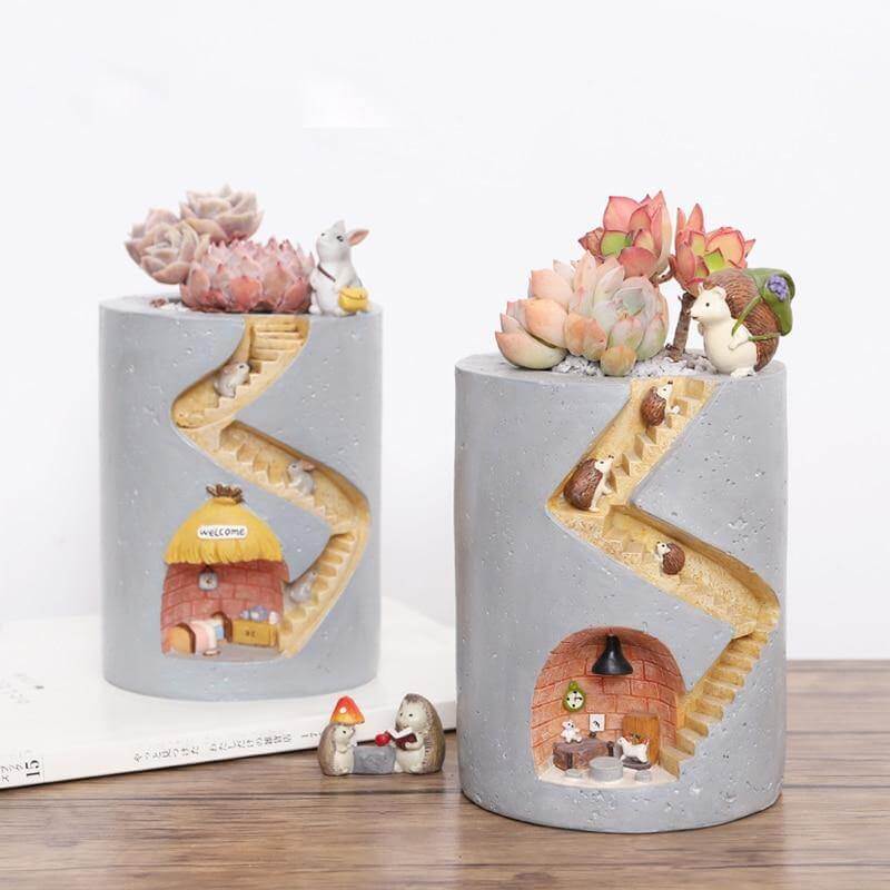 Creative Cozy Minimal Animal Life Flower Pot - Image 4