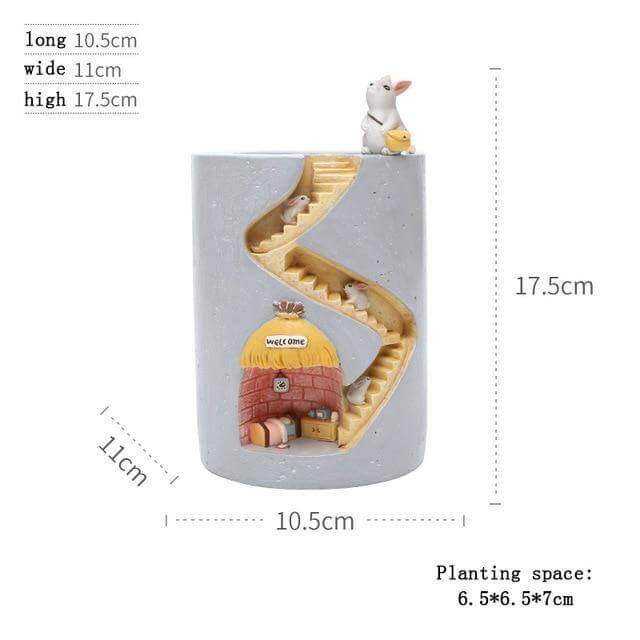 Creative Cozy Minimal Animal Life Flower Pot - Image 8