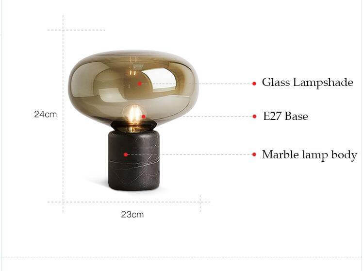 Postmodern Marble Glass Led Table Lamp - Image 3