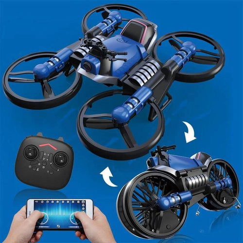 2in1 Folding Motorbike Aerial Land-Air RC Drone - Image 0
