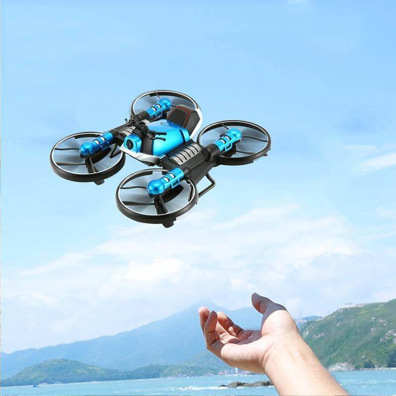 2in1 Folding Motorbike Aerial Land-Air RC Drone - Image 9