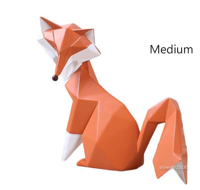 Nordic Geometric Abstract Fox Figurines - Image 6