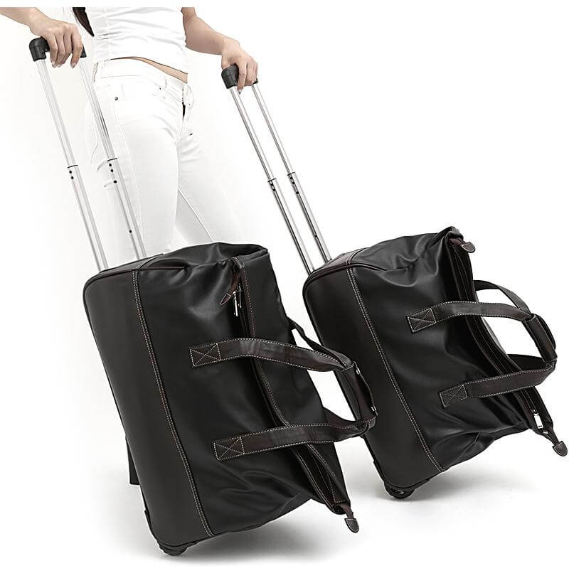 Rolling Leather Luggage Waterproof Suitcase - Image 3