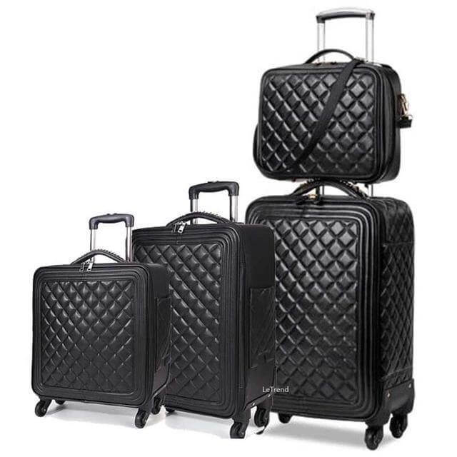 High Capacity Luxury Retro PU Leather Suitcases - Image 2