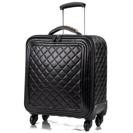 High Capacity Luxury Retro PU Leather Suitcases - Image 21