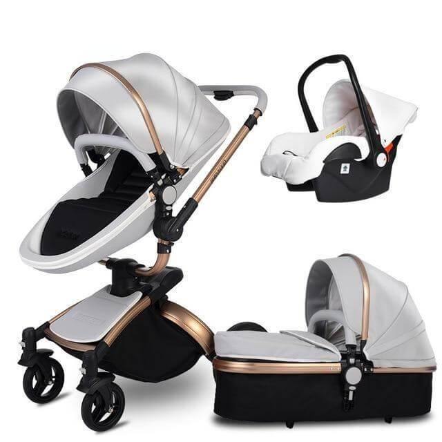 Modern Stylish Aluminium 3 in 1 Two way Baby Stroller - Image 2