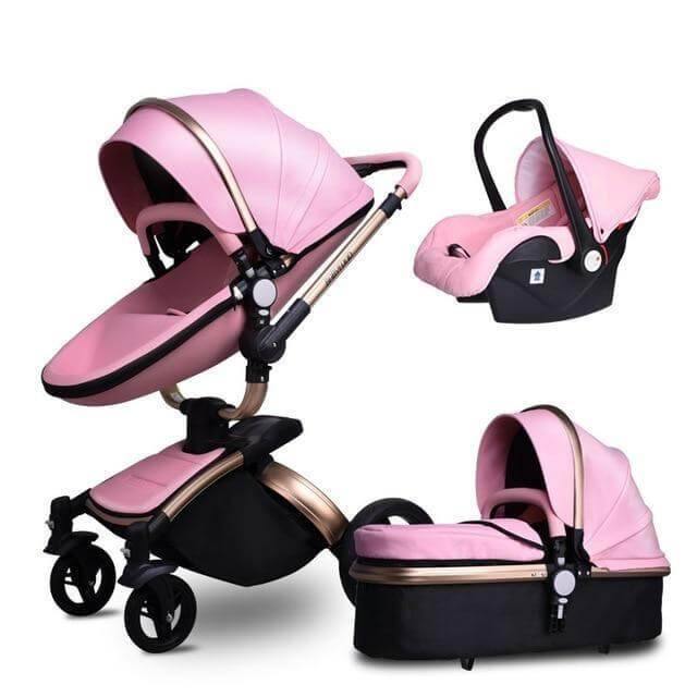 Modern Stylish Aluminium 3 in 1 Two way Baby Stroller - Image 16