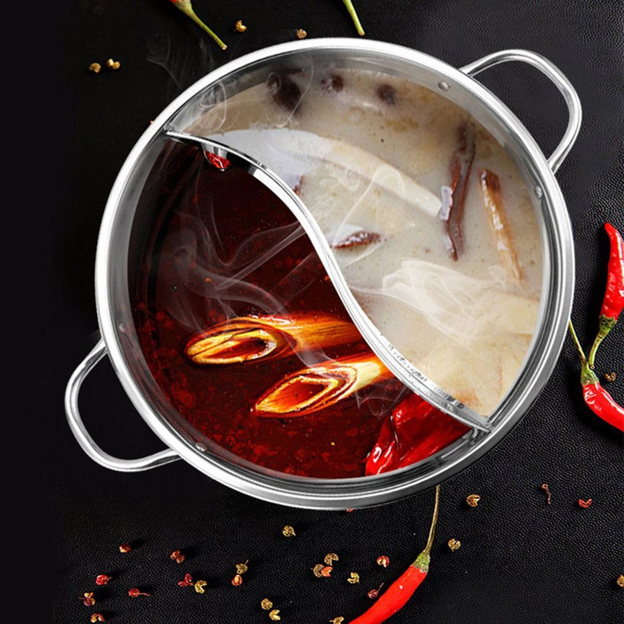 Hot Pot Twin Divided Stainless Steel Pan - Image 0