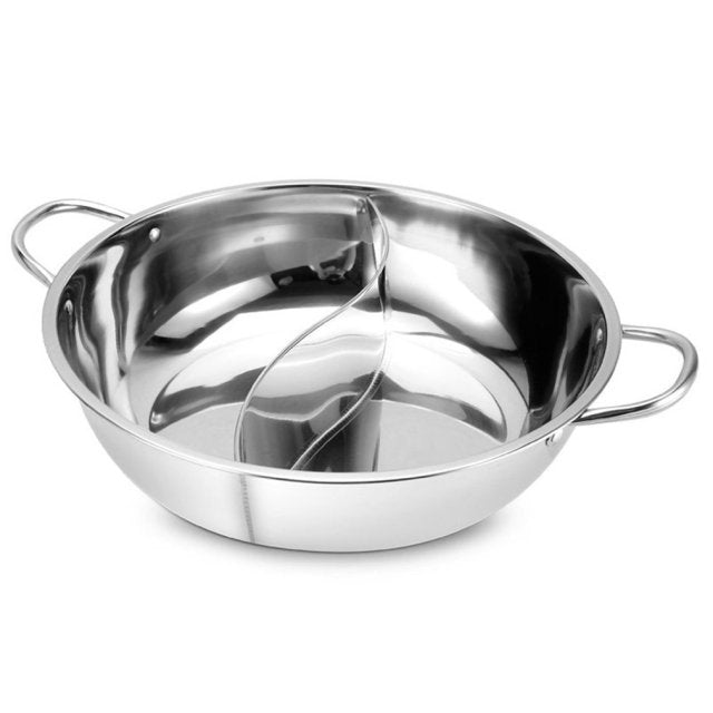 Hot Pot Twin Divided Stainless Steel Pan - Image 4
