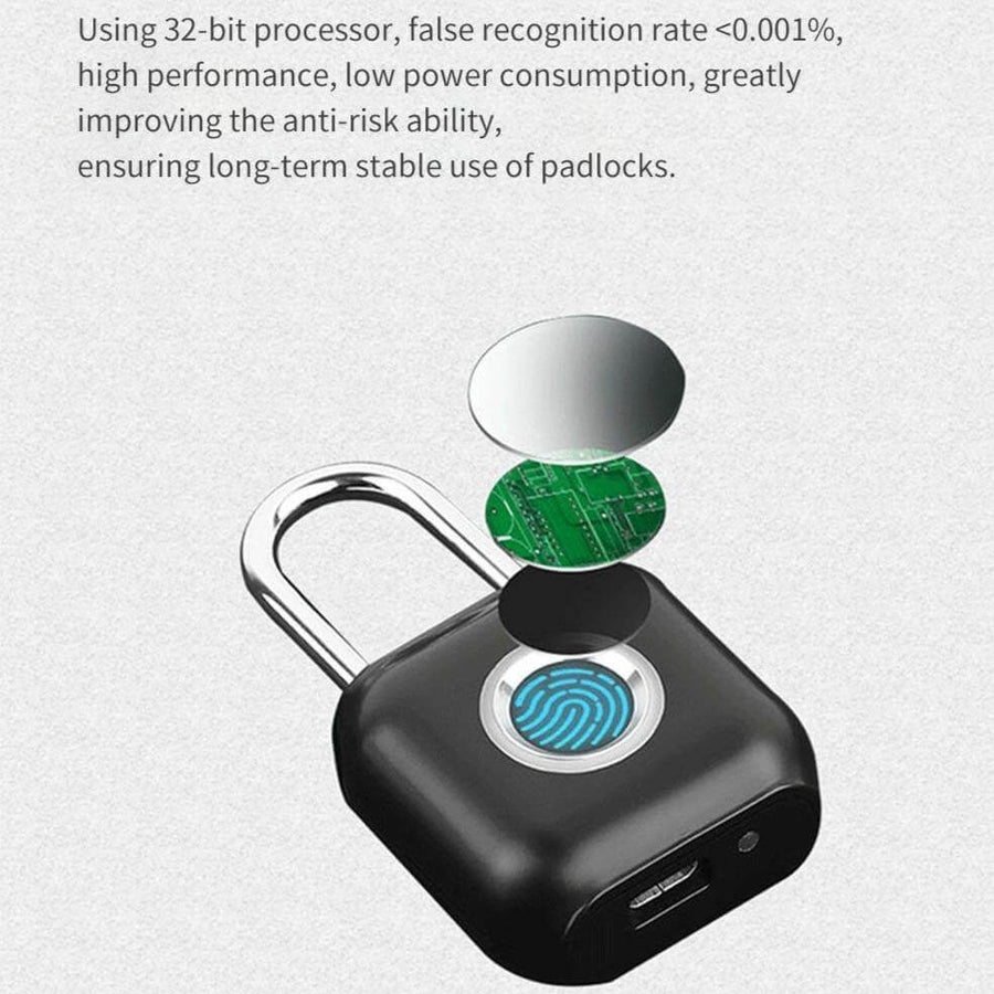 Smart Keyless Waterproof USB Fingerprint Lock - Image 9