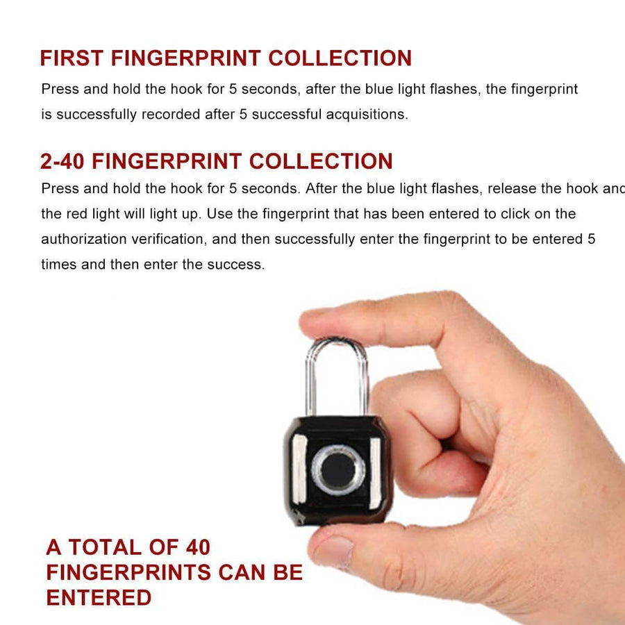 Smart Keyless Waterproof USB Fingerprint Lock - Image 10