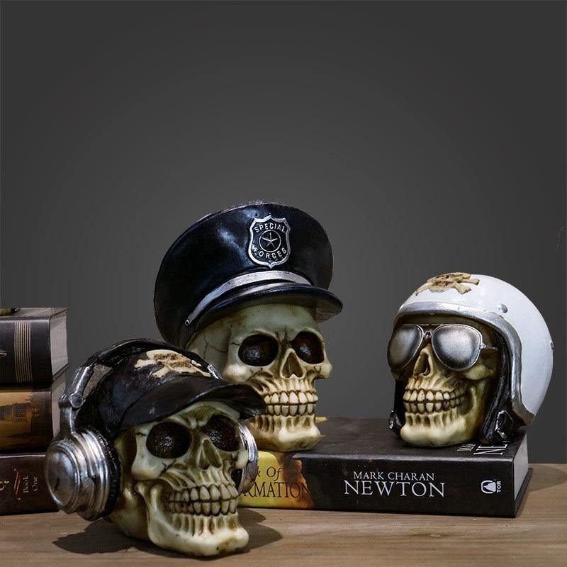 Skull Resin Skeleton Army Figurine Halloween Decoration - Image 36
