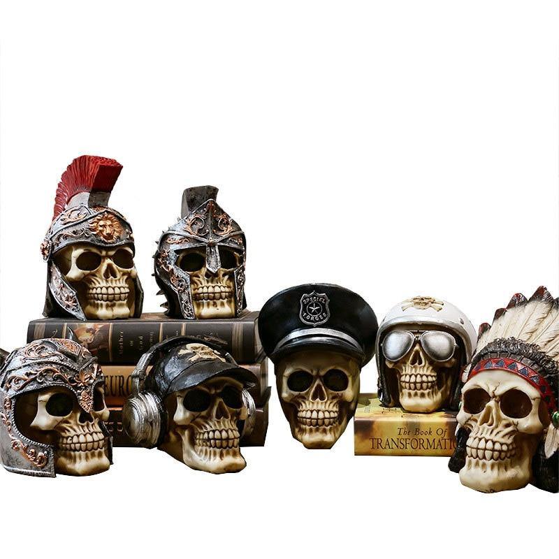 Skull Resin Skeleton Army Figurine Halloween Decoration - Image 4