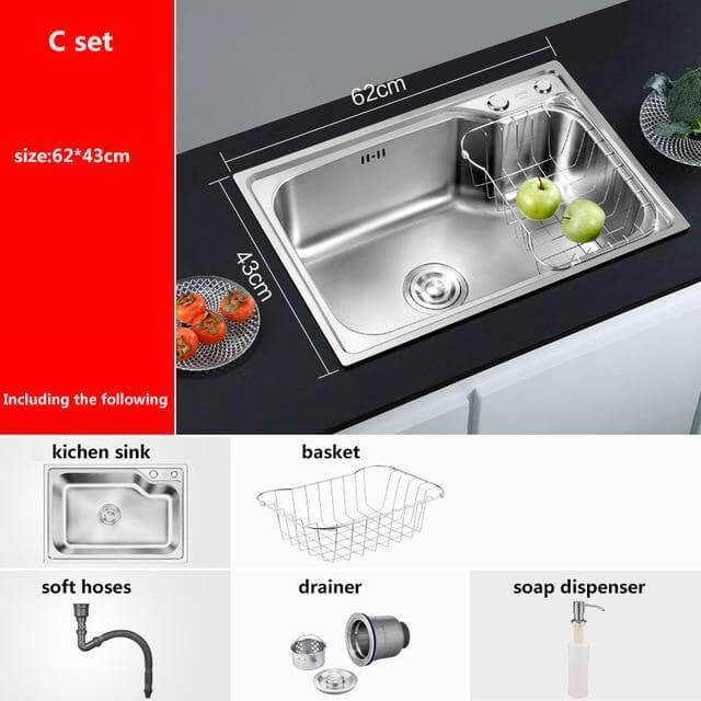Stainless Steel Multifunctional Kitchen Sink - Image 1