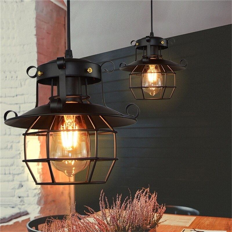 Retro Antique Industrial Loft Ceiling Lamp - Image 1