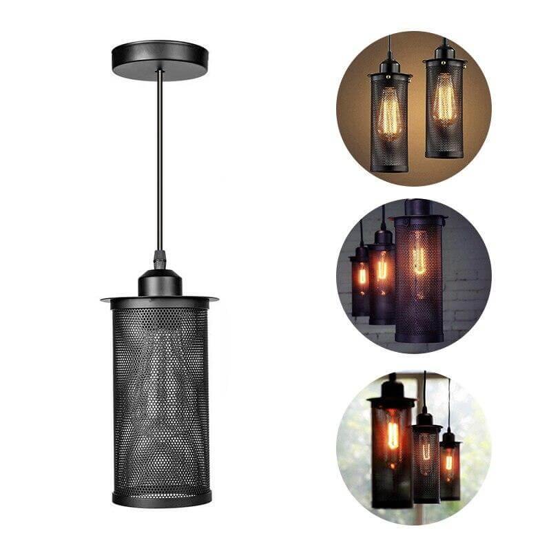 Nordic Loft Style Iron Cage Vintage Lamp - Image 1