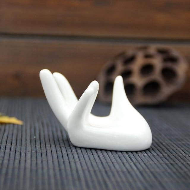 Hand Shape Ceramic Egg Cup Holder - Image 2