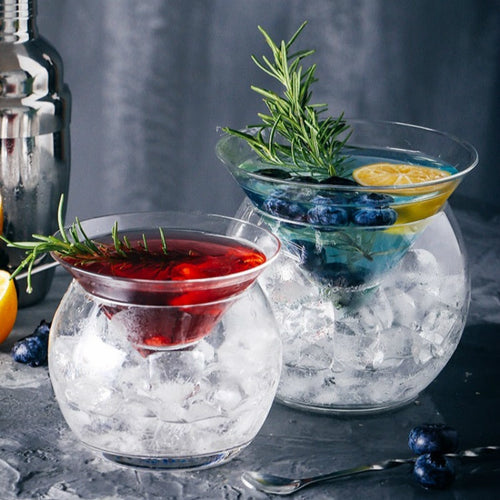 Crystal Iced Cone Cocktail Glass - Image 0