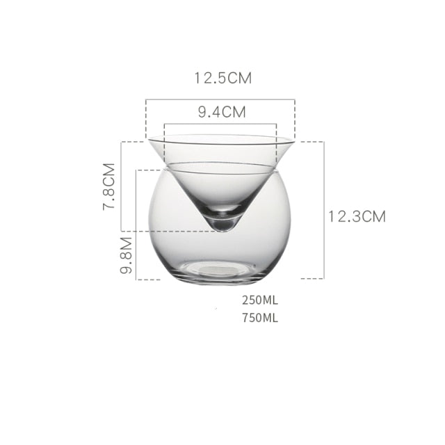 Crystal Iced Cone Cocktail Glass - Image 9