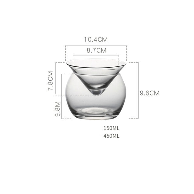 Crystal Iced Cone Cocktail Glass - Image 10