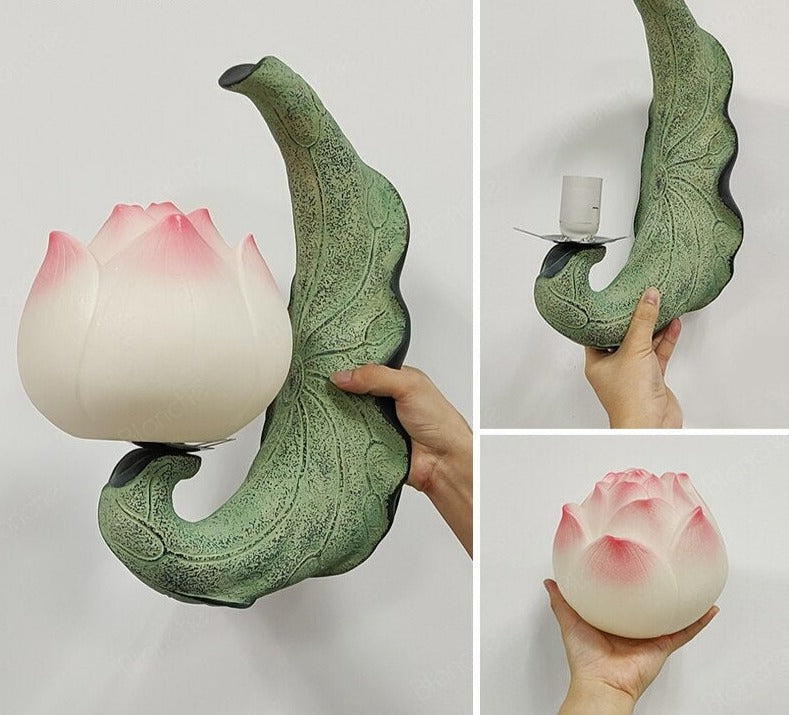Lotus Flower Retro Wall Lamp - Image 1