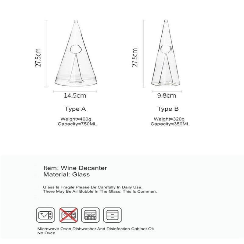 Creative Pyramid Glass Wine Decanter - Image 4