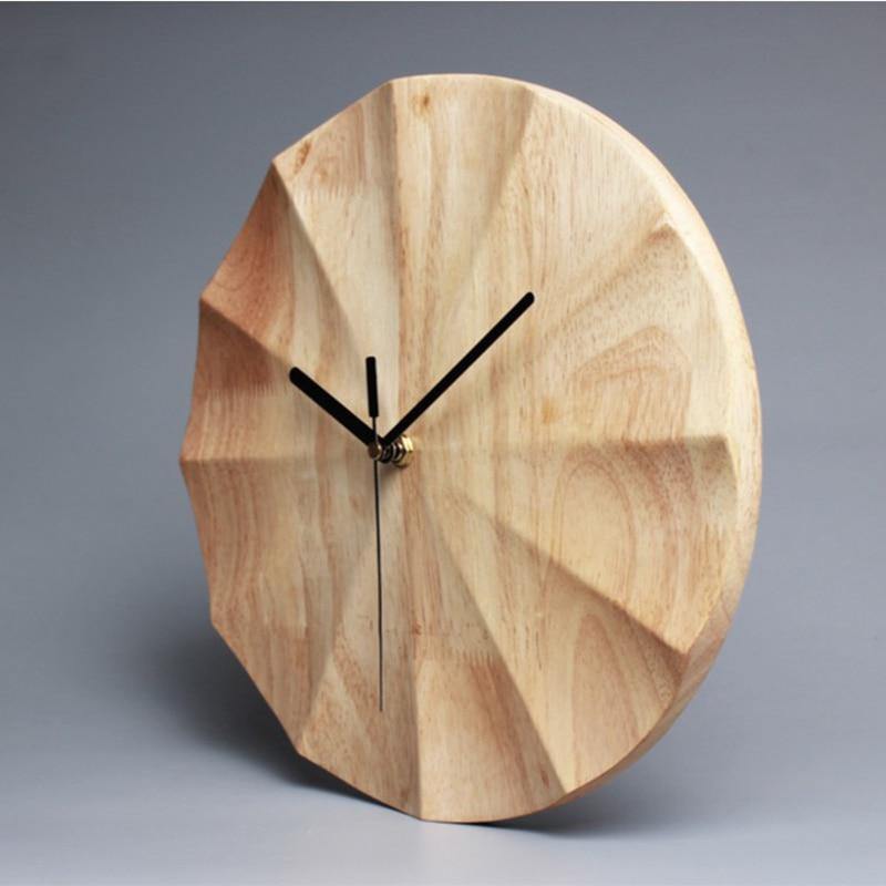Nordic Wooden Street Fashion Wall Clock - Image 0