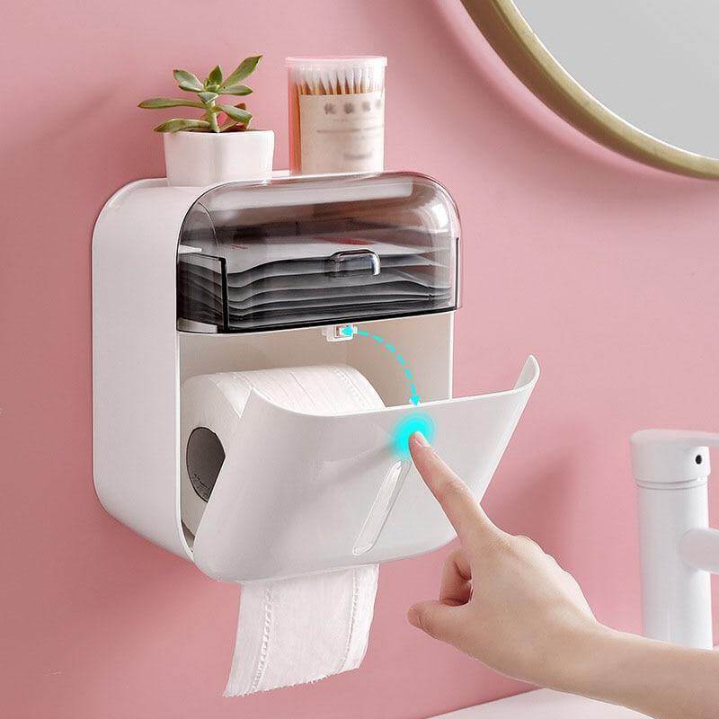Waterproof Wall Mounted Bathroom Tissue Organizer - Image 3