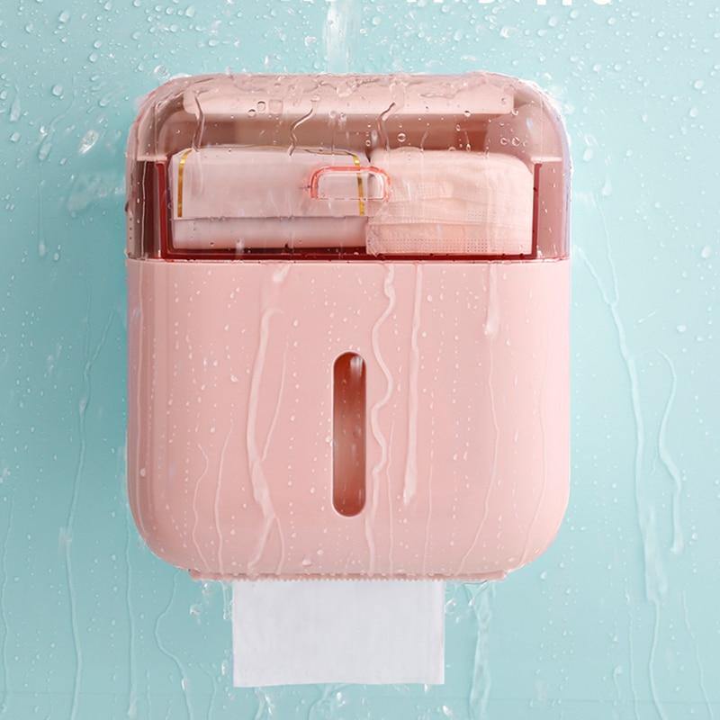 Waterproof Wall Mounted Bathroom Tissue Organizer - Image 2