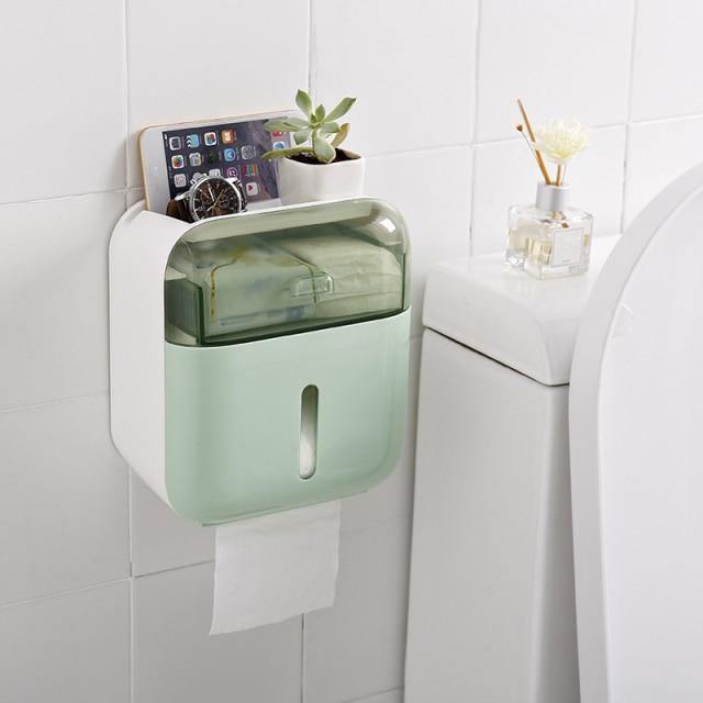 Waterproof Wall Mounted Bathroom Tissue Organizer - Image 1