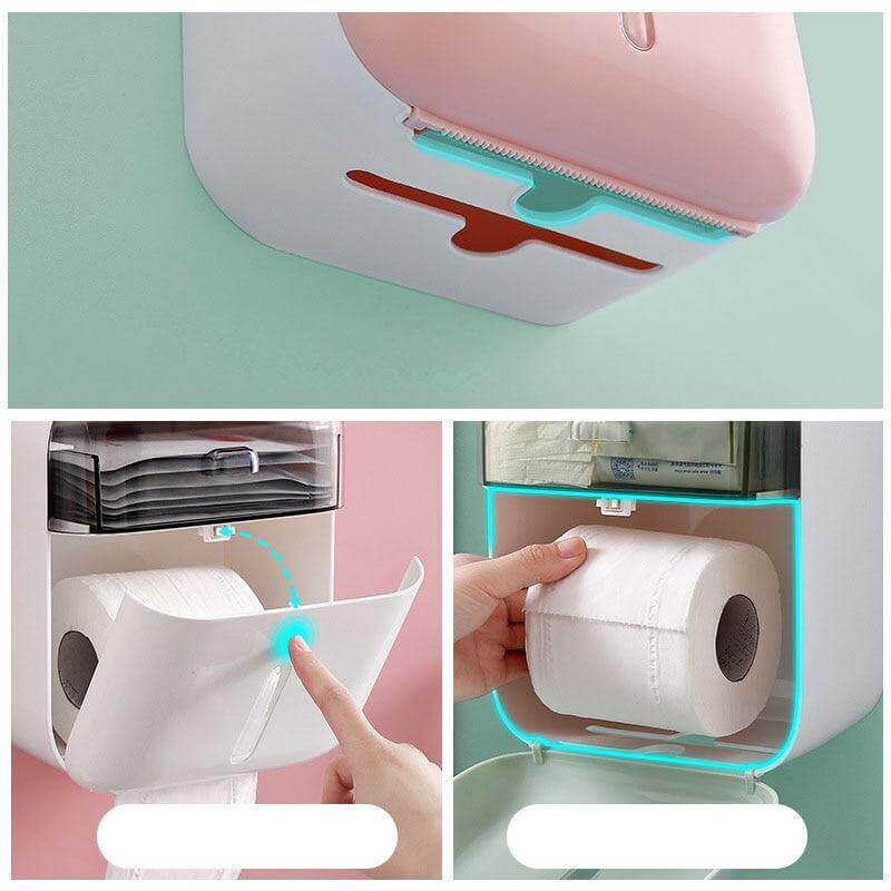 Waterproof Wall Mounted Bathroom Tissue Organizer - Image 4