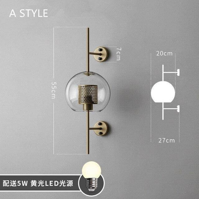 Nordic Retro-Themed Creative Wall Lamp - Image 4