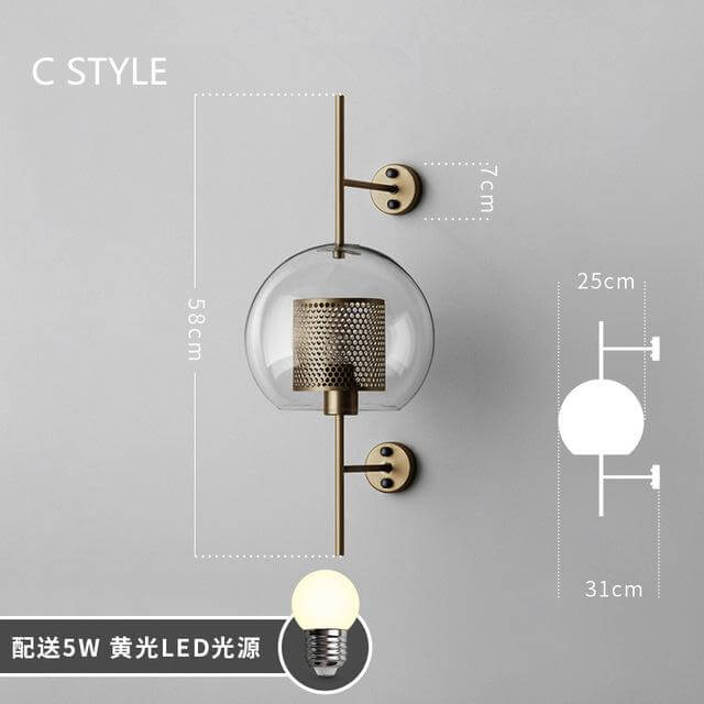Nordic Retro-Themed Creative Wall Lamp - Image 1