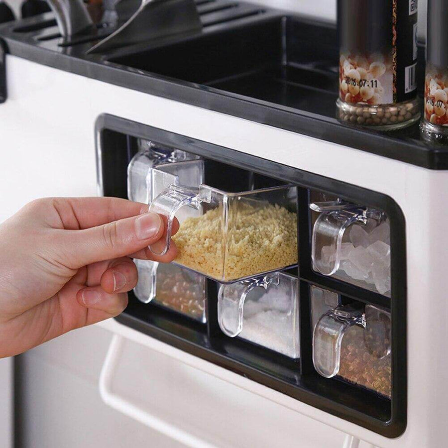 Multipurpose Useful Shelf Seasoning Storage Organizer with Phone Holder - Image 2