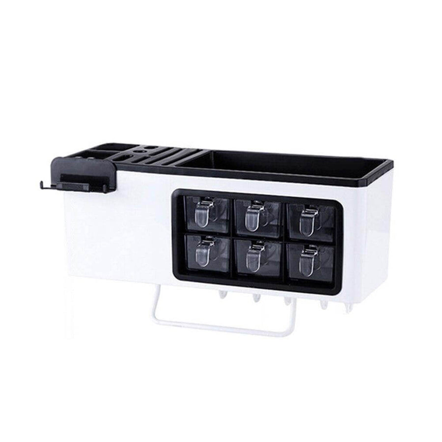 Multipurpose Useful Shelf Seasoning Storage Organizer with Phone Holder - Image 7