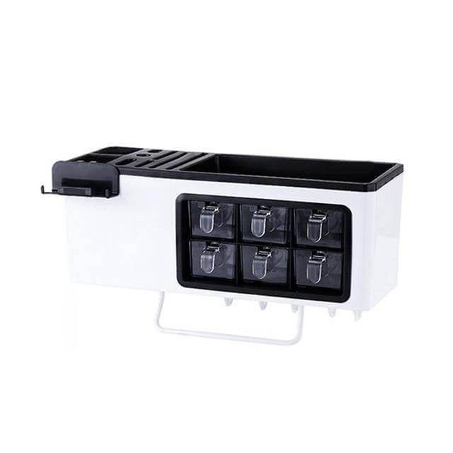 Multipurpose Useful Shelf Seasoning Storage Organizer with Phone Holder - Image 6