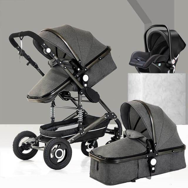 3 in 1 High-Landscape Bidirectional Portable Foldable Baby Stroller - Image 3