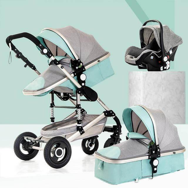 3 in 1 High-Landscape Bidirectional Portable Foldable Baby Stroller - Image 9
