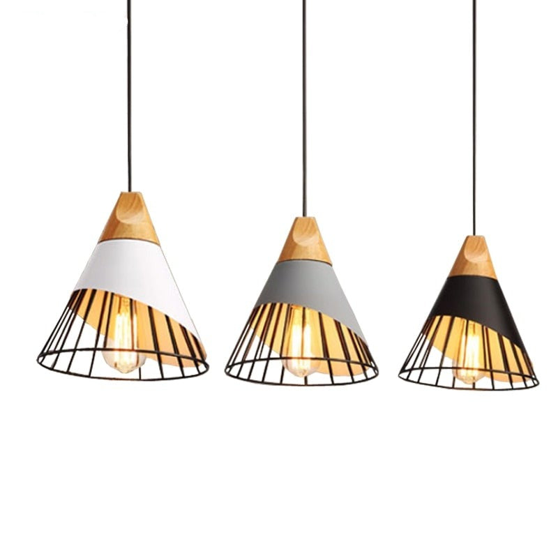 Modern Wooden Cone Pendant Lights - Image 4