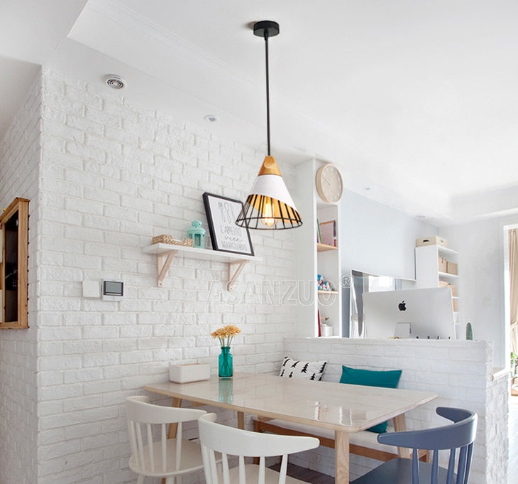 Modern Wooden Cone Pendant Lights - Image 2