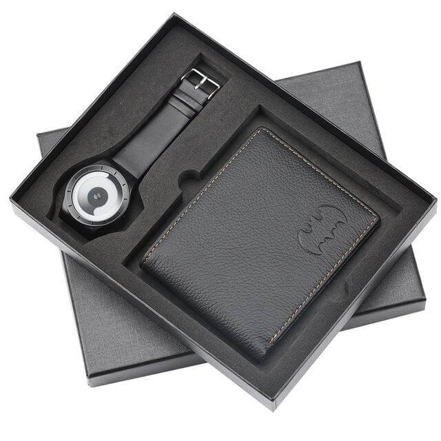Men Watches Steel/Leather Gift Set - Image 1