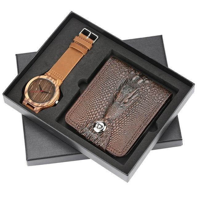 Men Watches Steel/Leather Gift Set - Image 14
