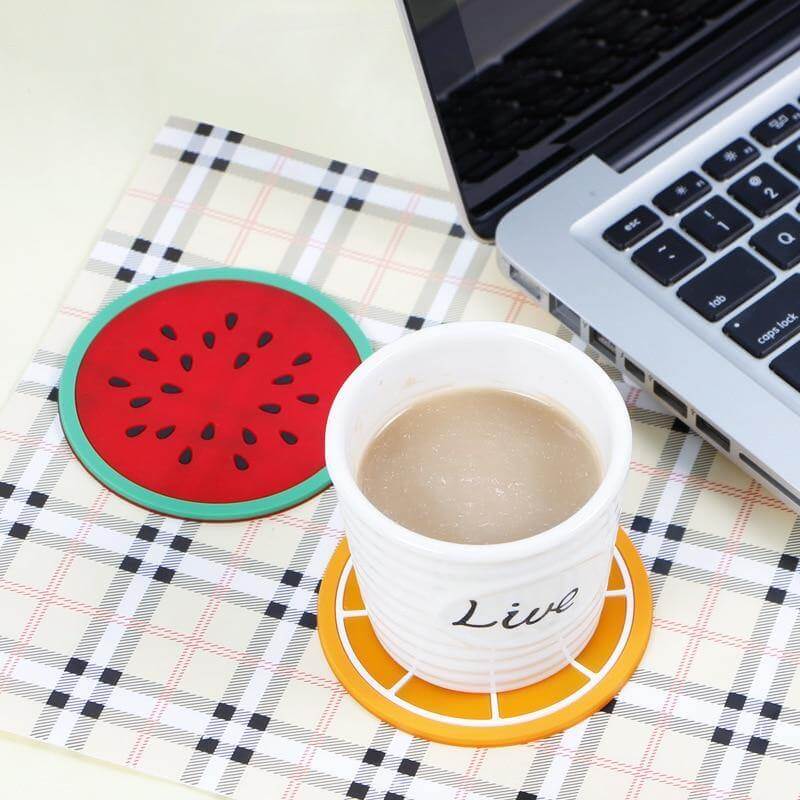 5pcs Silicon Custom Fruit Coasters - Image 5
