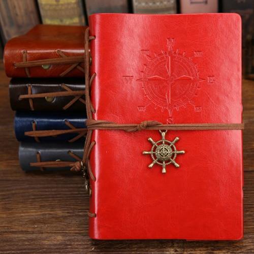 Retro PU Leather Pirate Spiral Notebook - Image 2
